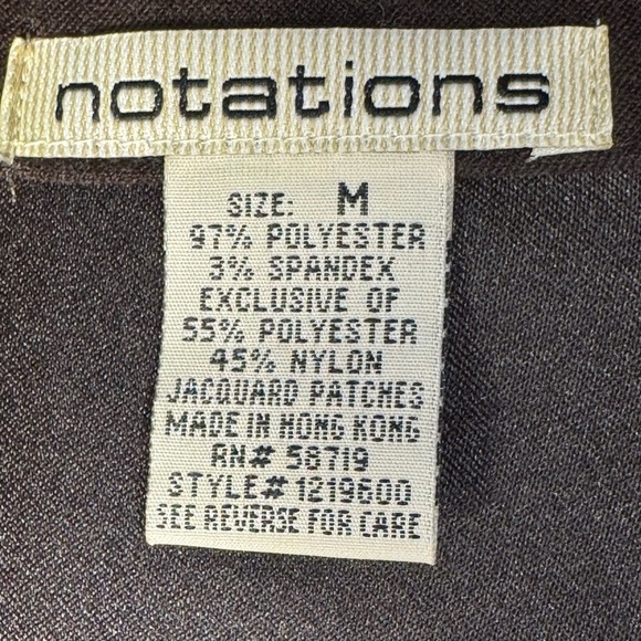 Notations Patchwork Brown Blazer Womens Jacket size Medium - Picture 14 of 14